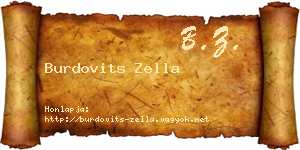 Burdovits Zella névjegykártya